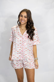 XOXO SATIN PJ TOP