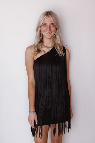 KAILEY FRINGE MINI DRESS