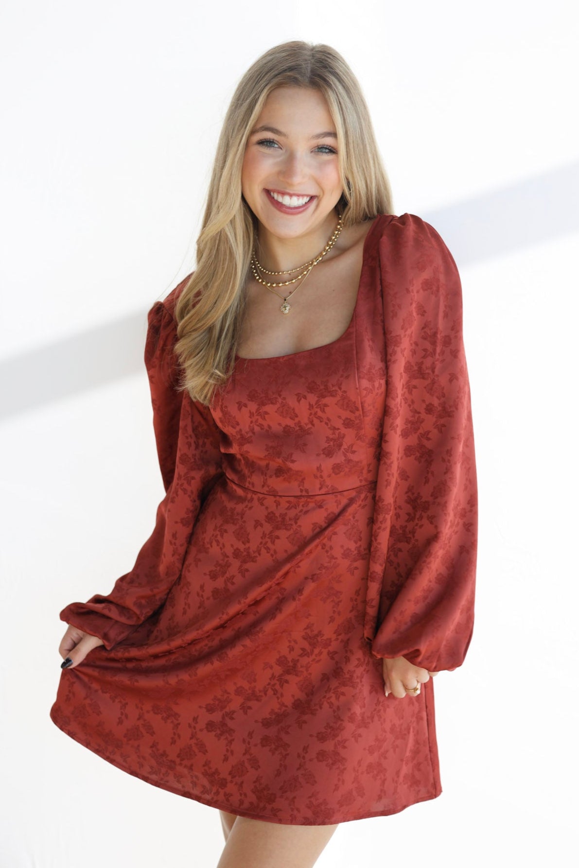 MORGAN LS MIDI DRESS