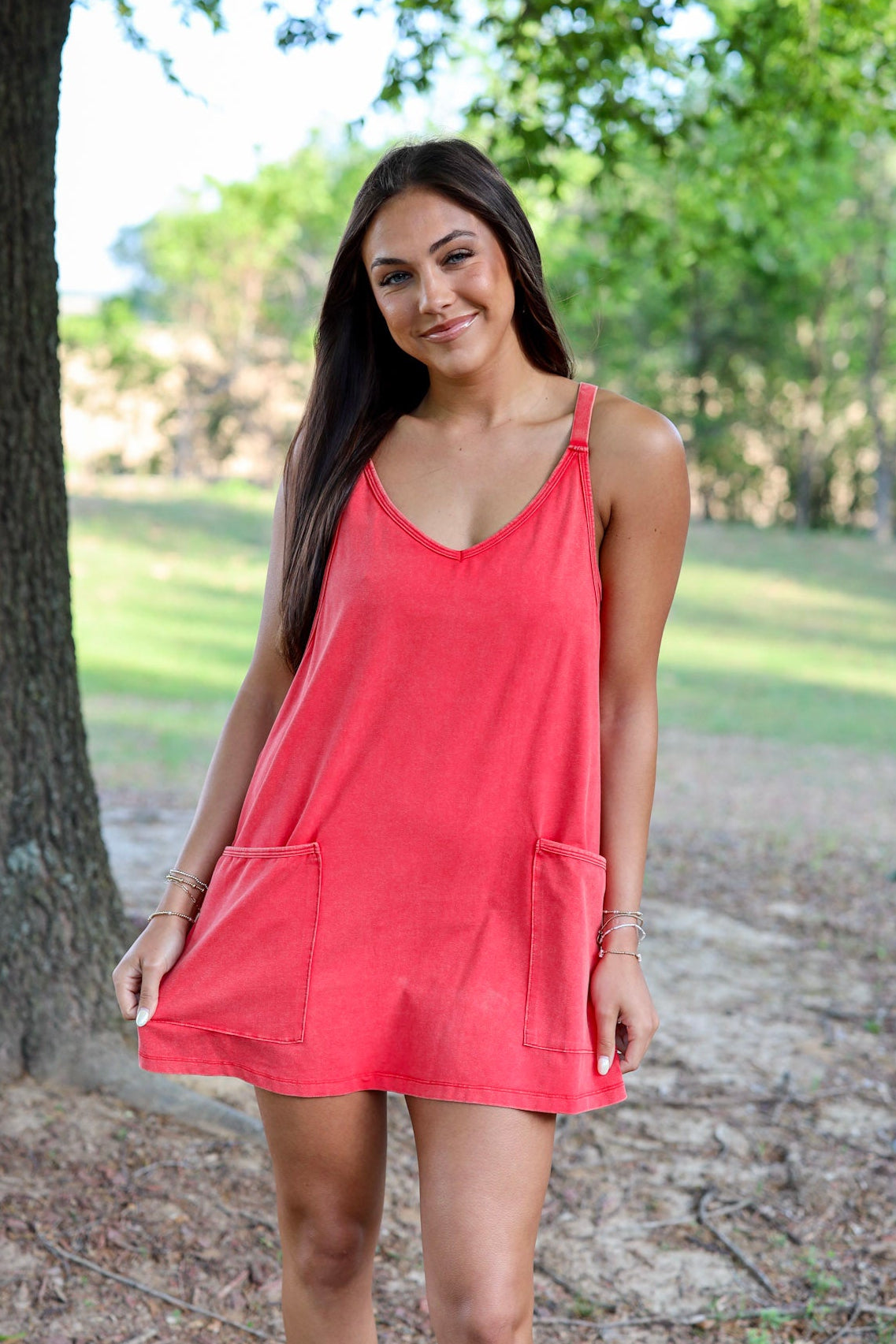 Washed Sporty Mini Romper