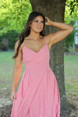 Amour Gathered Hip Midi Dress