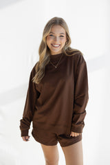MOCK NECK TERRY SWEATSHIRT