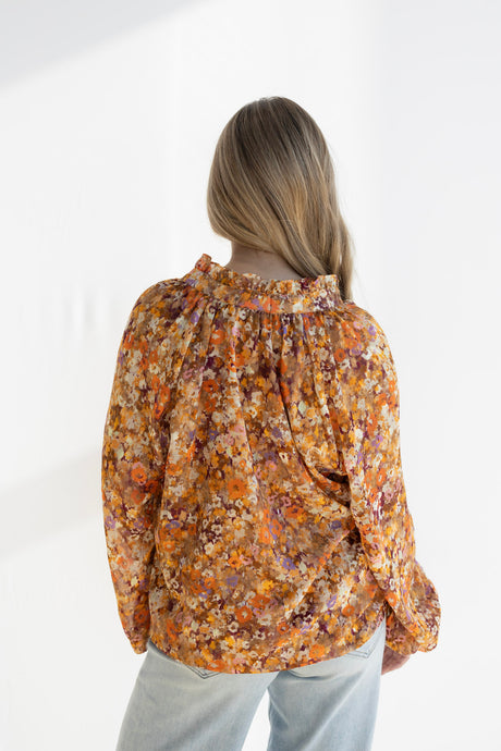 Daisy Floral Long Sleeve Top