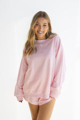 MOCK NECK TERRY SWEATSHIRT