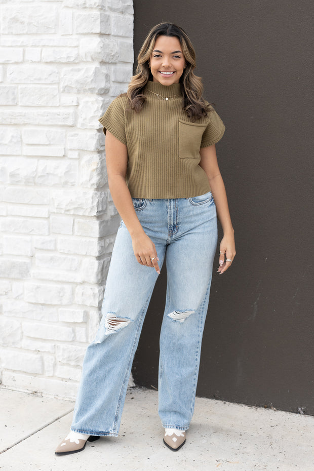 MAXINE MOCK NECK TOP