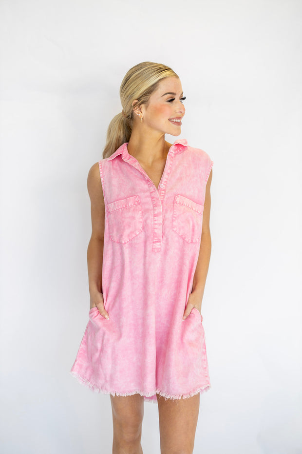 CODY SLEEVELESS SHIRT DRESS