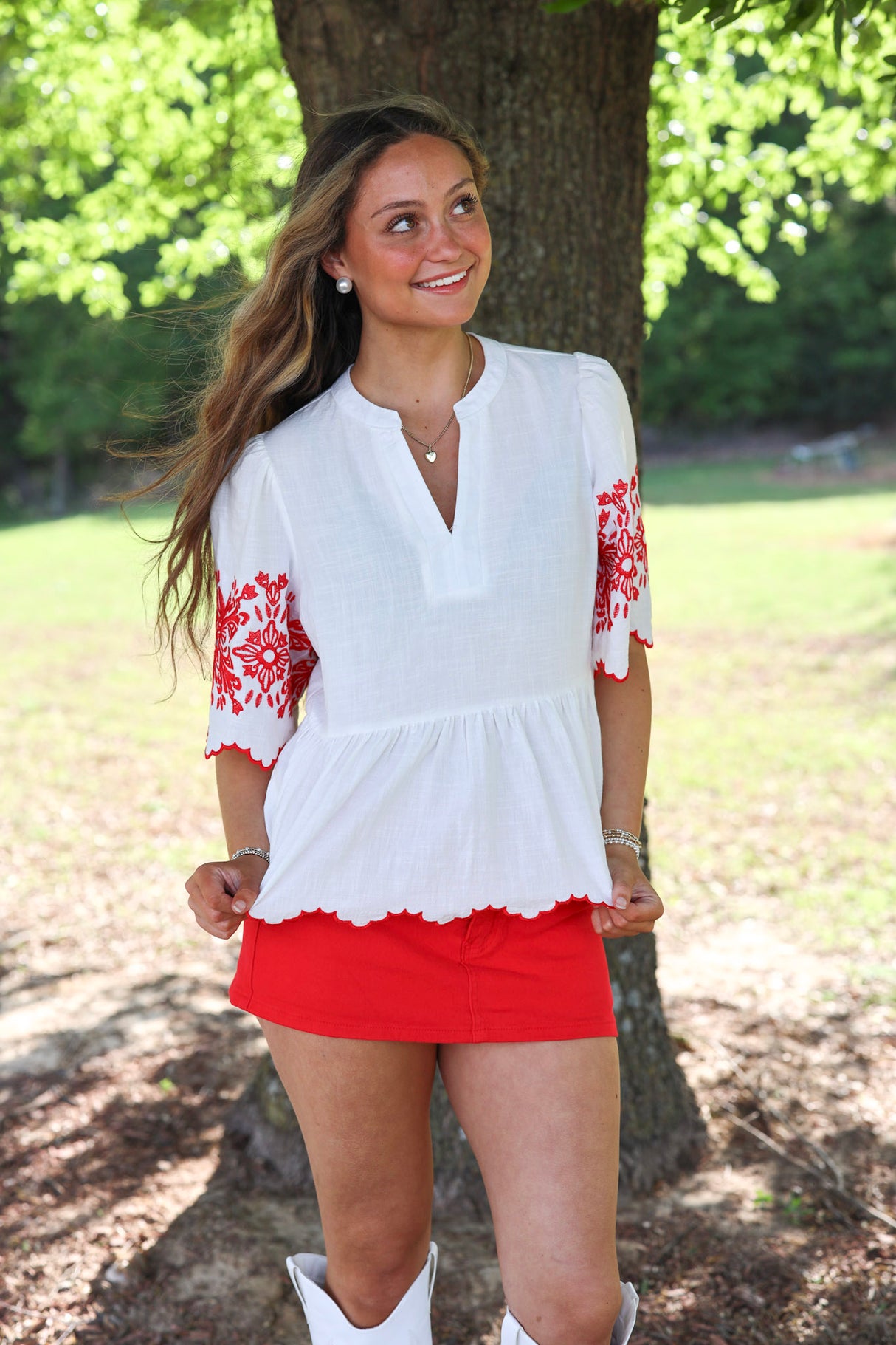 Melanie Peplum Blouse