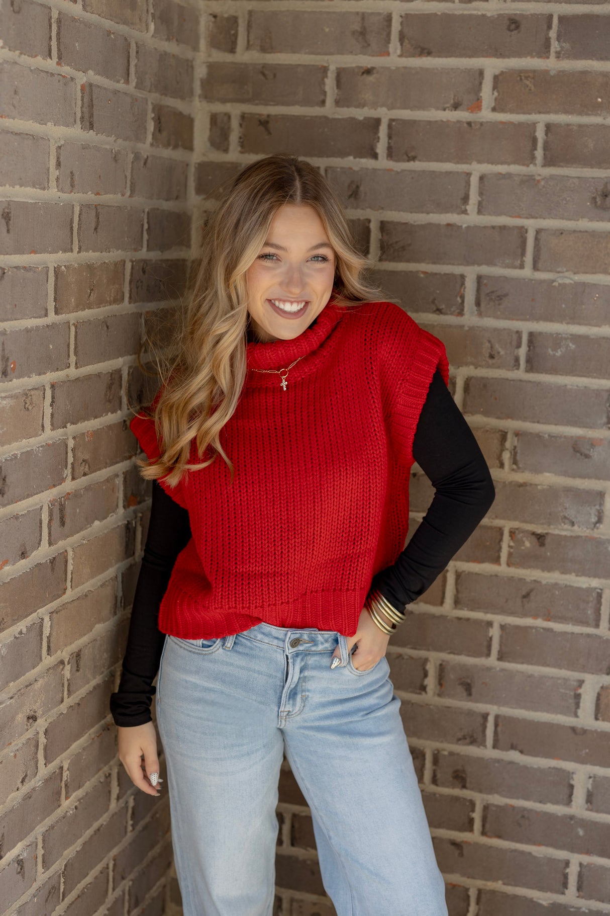 CROPPED TURTLENECK SWEATER