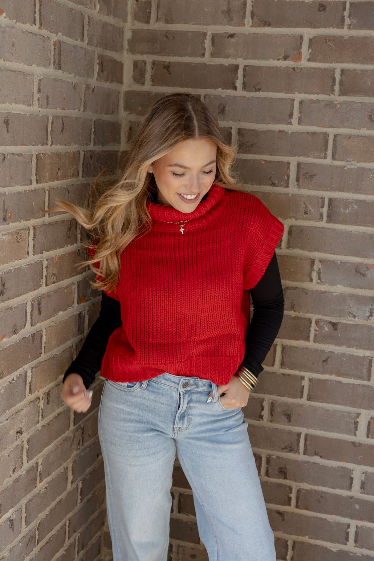 CROPPED TURTLENECK SWEATER