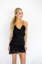 LILLI LACE FRILL MINI DRESS