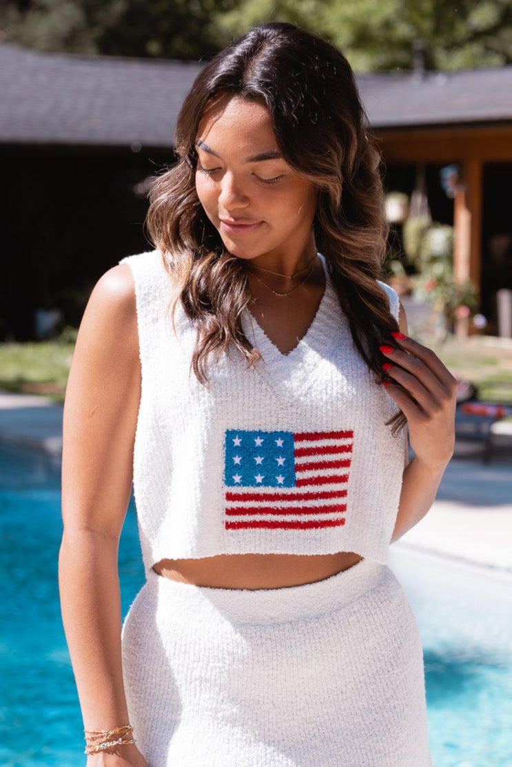 FLAG SWEATER TANK