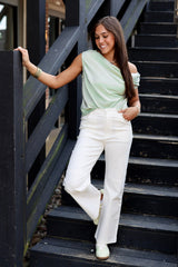 Sera Satin Shoulder Top