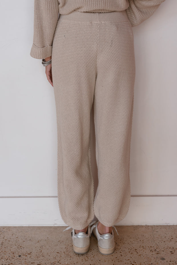 WAFFLE KNIT SWEATER PANTS