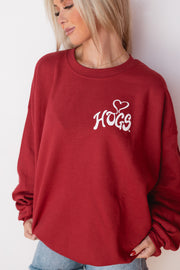 AR RAZORBACK LYRIC PUFF SWEATSHIRT