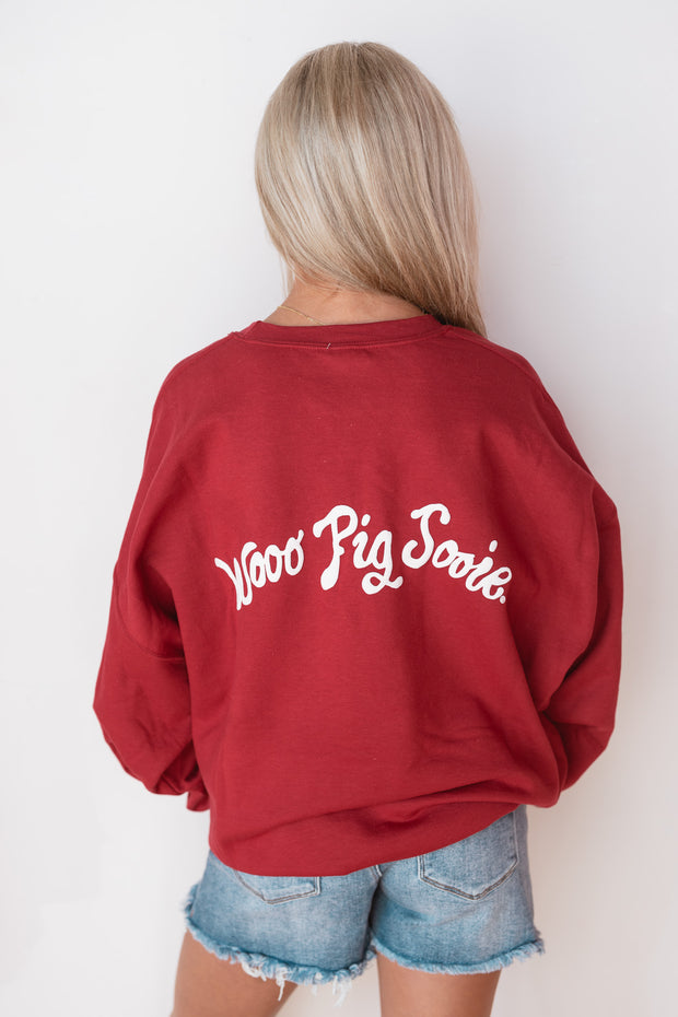 AR RAZORBACK LYRIC PUFF SWEATSHIRT