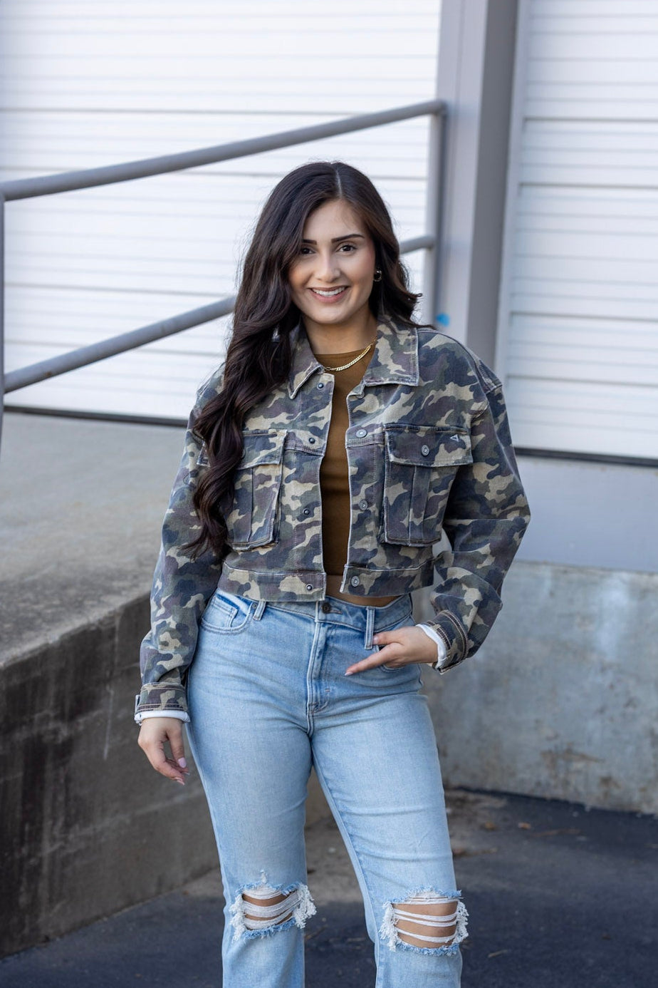 Cropped Cargo Jacket