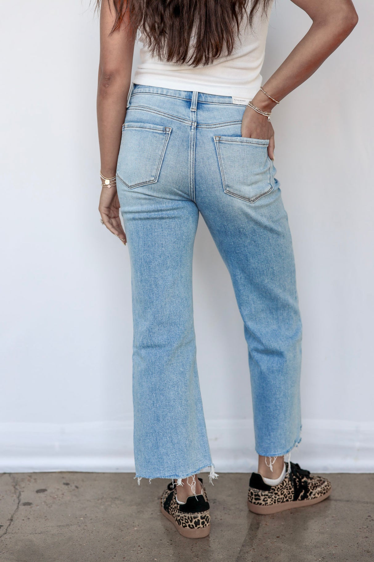 Ezra Crop Slim Wide Jeans
