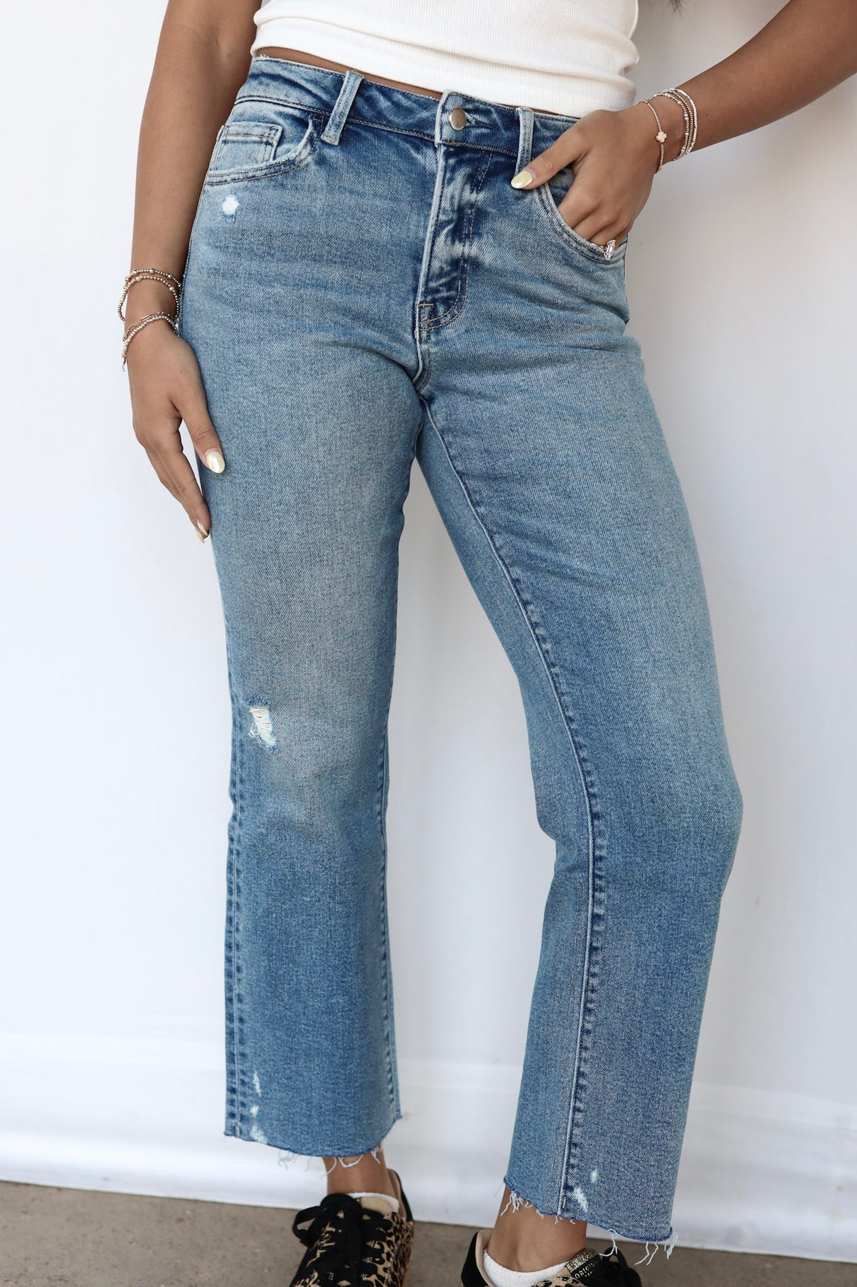 Sweet Time Ankle Straight Jeans