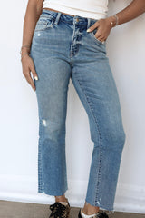 Sweet Time Ankle Straight Jeans