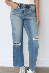 Trouser Fold Slim Wide Jeans