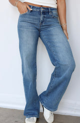 Low Rise Wide Leg Jeans