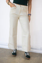 Symphony Cuffed Wide Leg Jeans