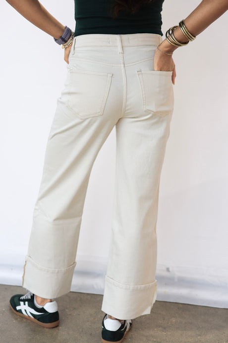 Symphony Cuffed Wide Leg Jeans