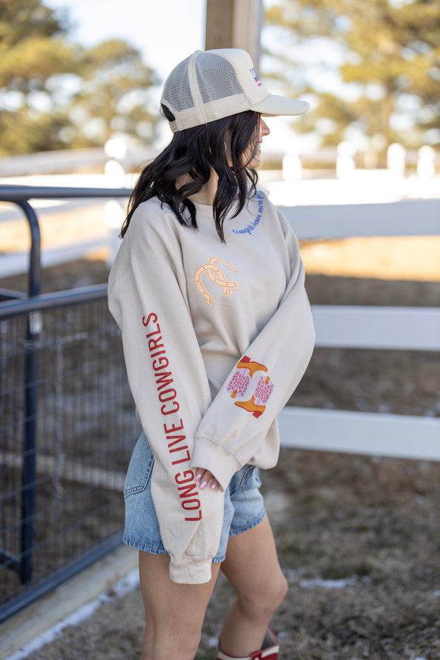 COWGIRLS PATCHWORK SWEATSHIRT