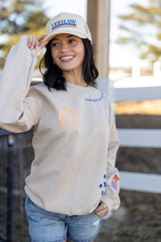 COWGIRLS PATCHWORK SWEATSHIRT