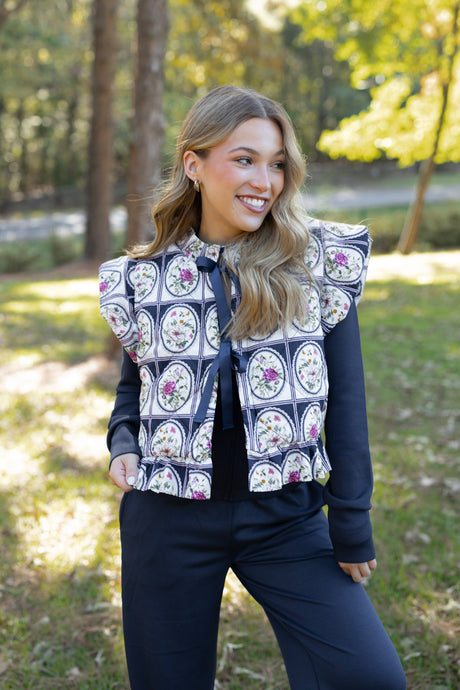 PUFF FLORAL VEST