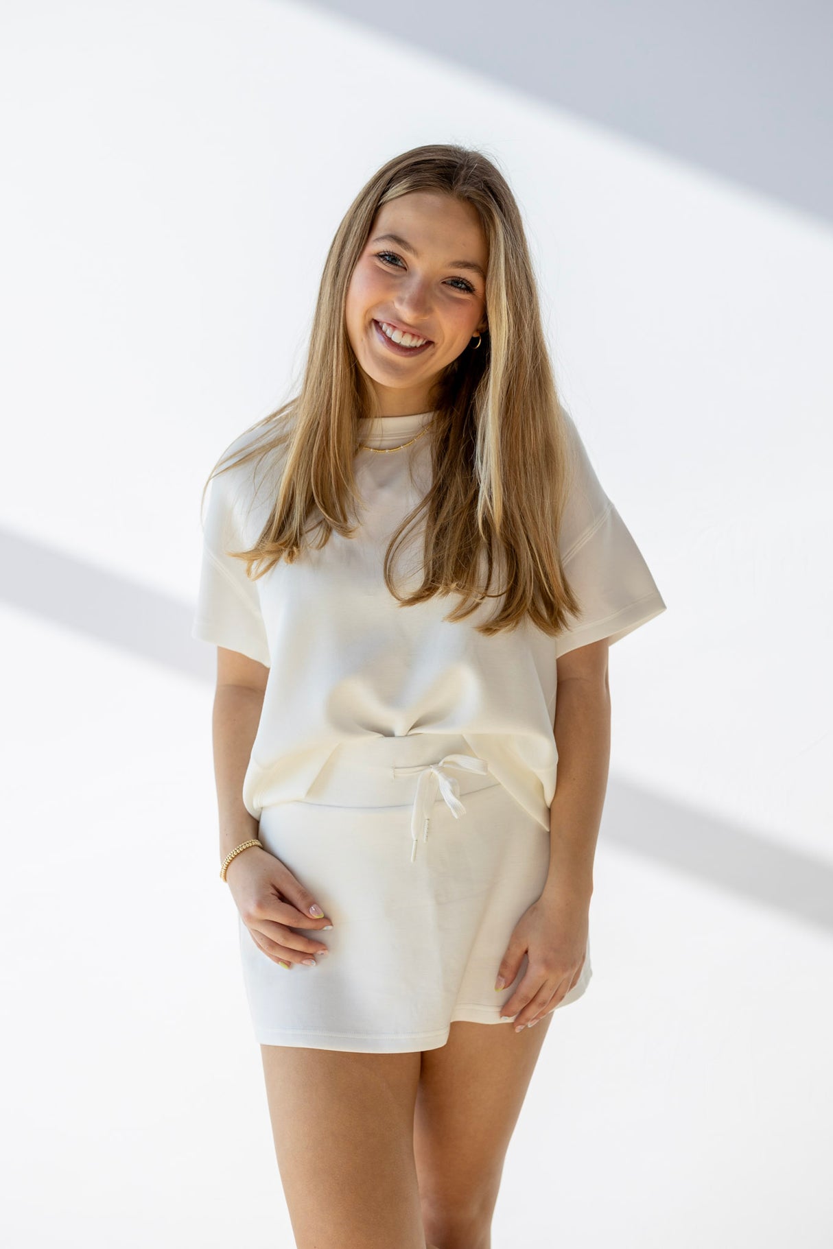 CLOUD FLEECE CROP TEE