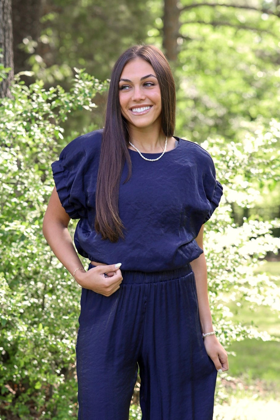 Cinched Cuff Detail Blouse