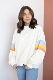 MULTI CONTRAST SLEEVE TOP