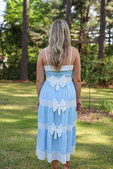 Contrast Tiered Midi Dress