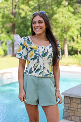 Lemonade Lace Trim Top
