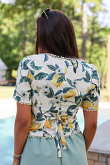 Lemonade Lace Trim Top