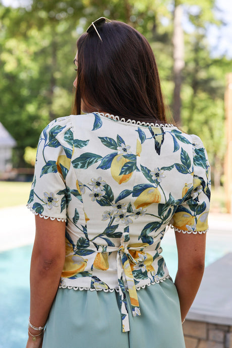 Lemonade Lace Trim Top