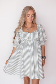 LENORA STRIPED DETAIL DRESS