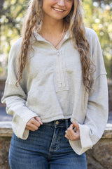 FRENCH TERRY RAW CROP TOP