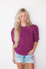 MORA PUFF SLEEVE KNIT TOP