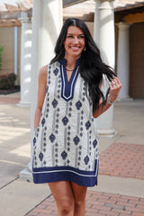 Cady Contrast Collar Dress