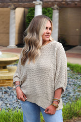 Asymmetrical Open Stitch Sweater