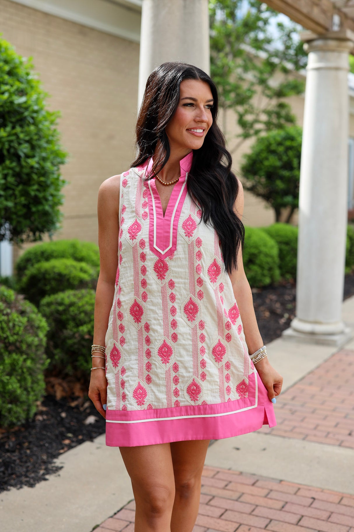 Cady Contrast Collar Dress