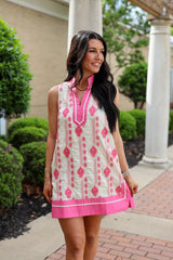 Cady Contrast Collar Dress