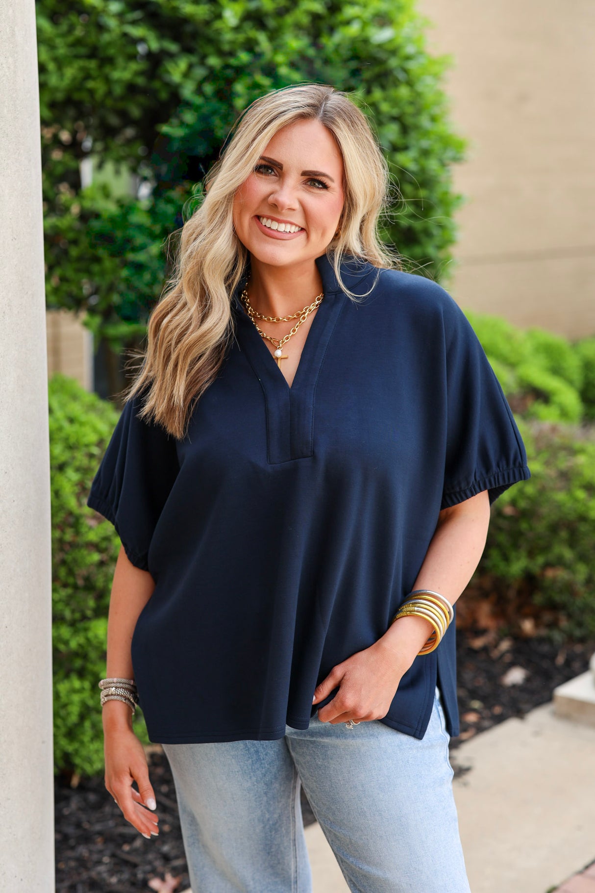 Vera V-Neck Collared Top
