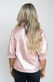AMY LEATHER BUTTON TOP