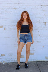 Hi Low Hem Stretch Short