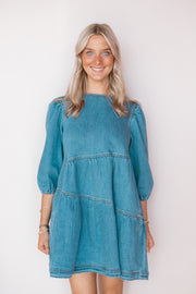 DIANA DENIM TIER DRESS