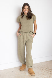 KIMMY TUCKED QUILT PANT
