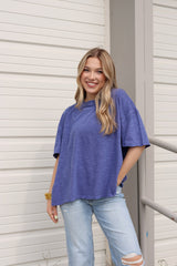 Drop Shoulder Basic Tee (Multiple Colors)